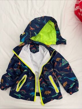 Kids Dini Rain Jacket blue size 2T